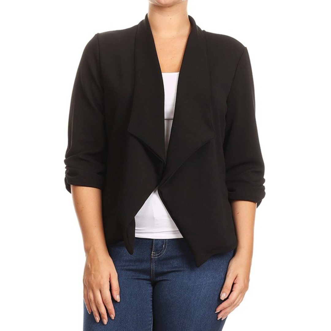 Waist Length Blazer Plus Size