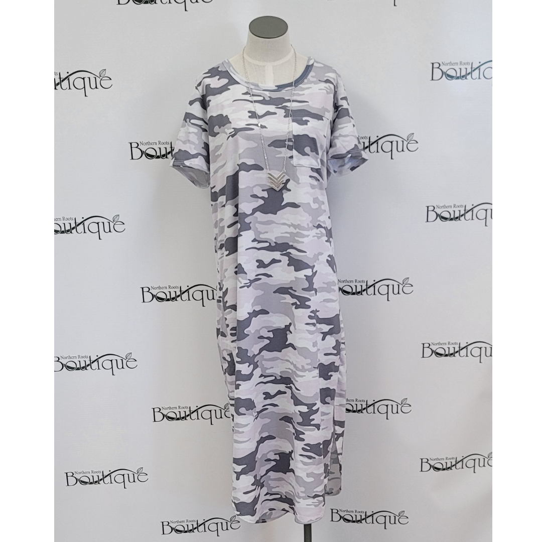 Long Casual Camo Dress