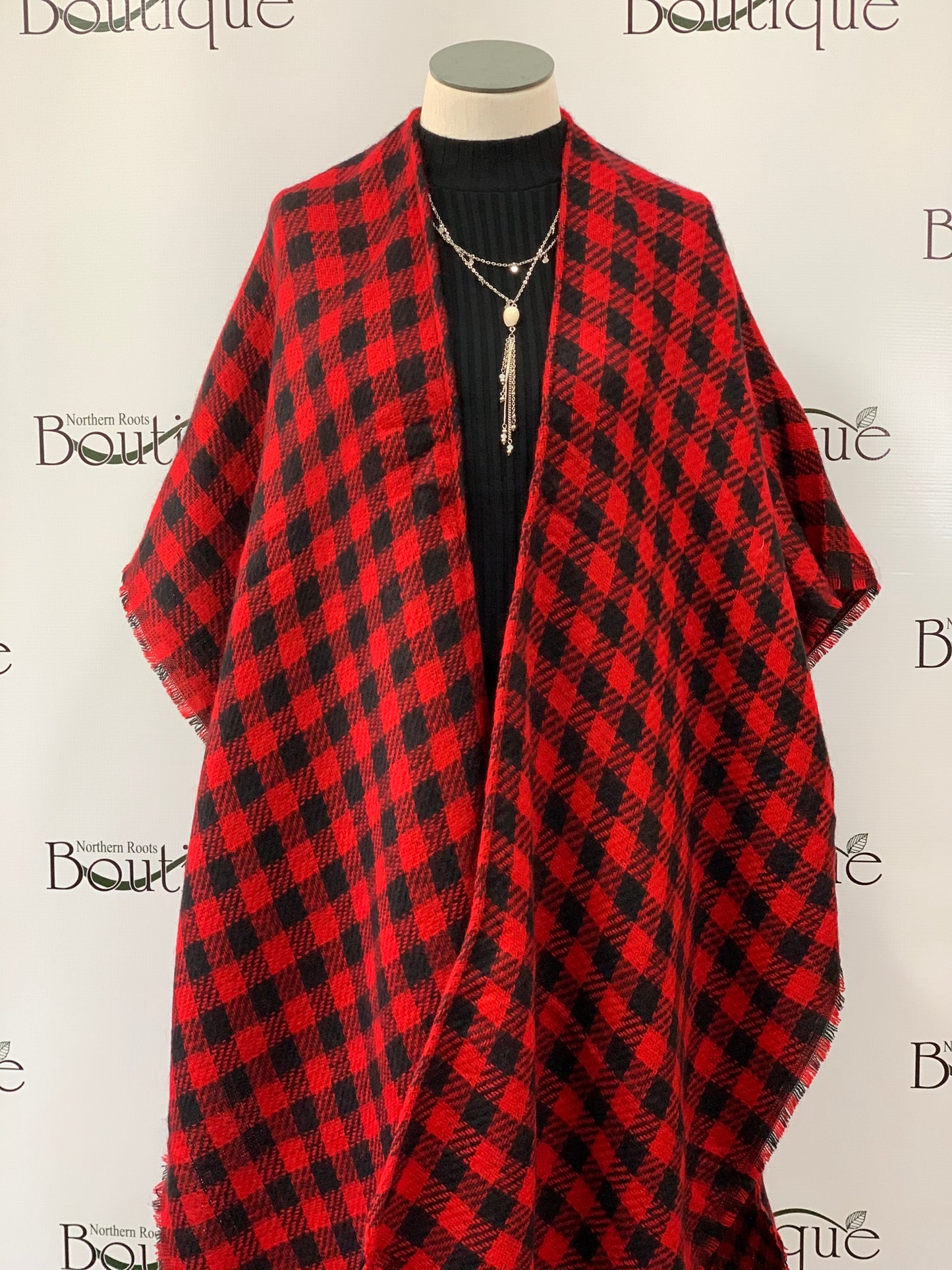 Buffalo Plaid Reversible Kimono