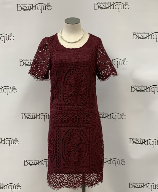 Burgundy Lace Dress