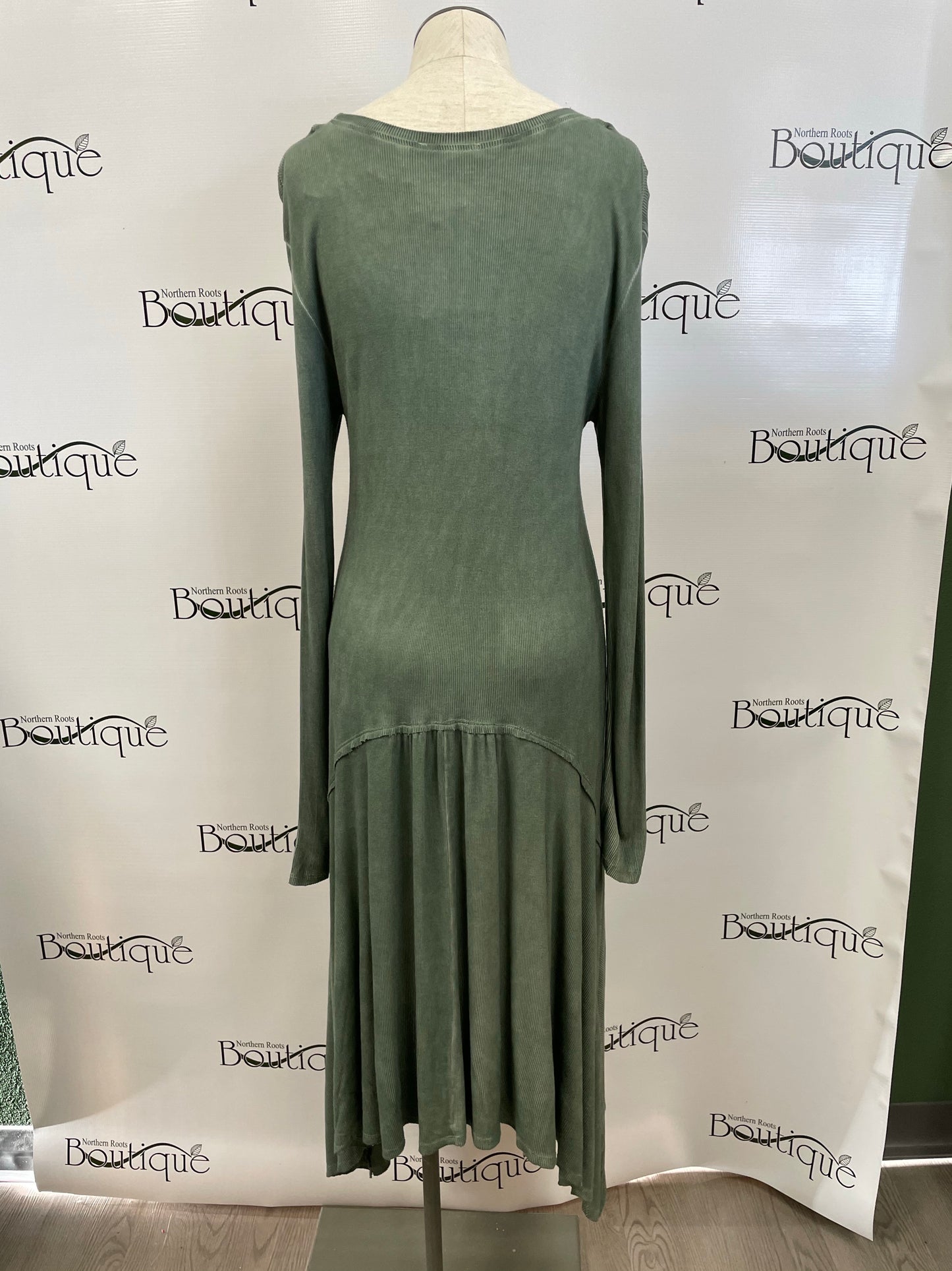 Sage Green A-Line Dress