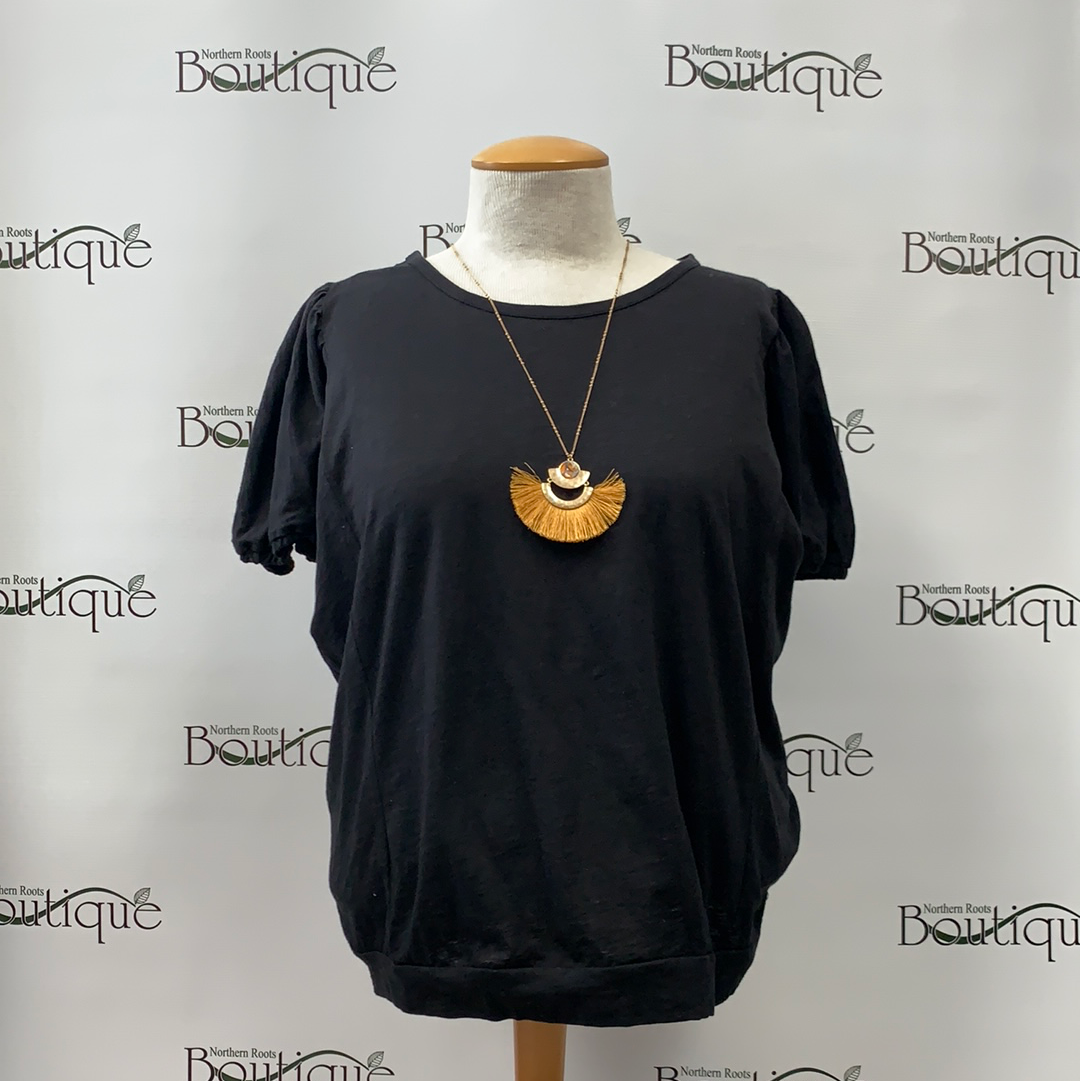 Short Sleeve Black Top