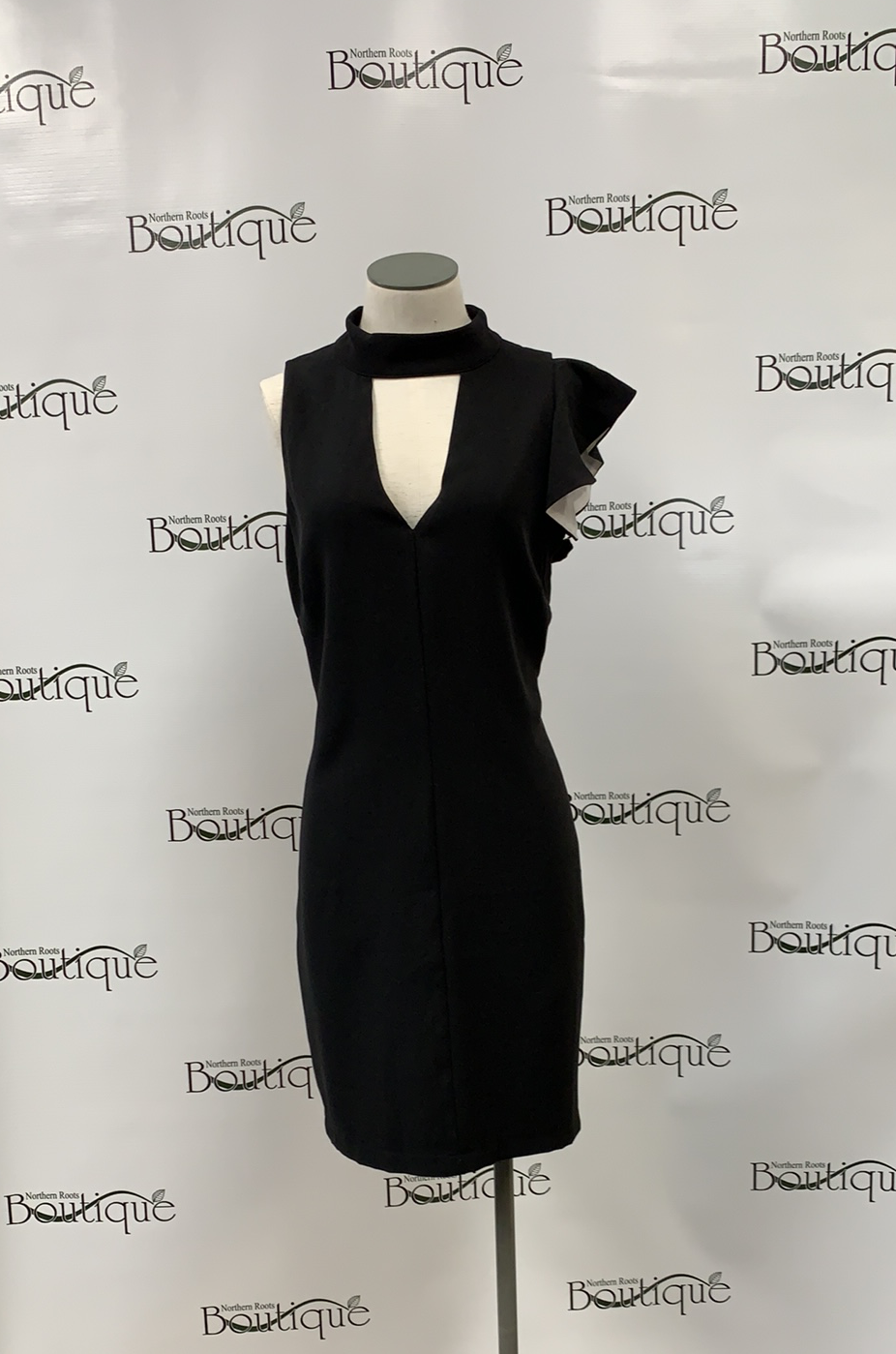 Black Mock Neck Dress