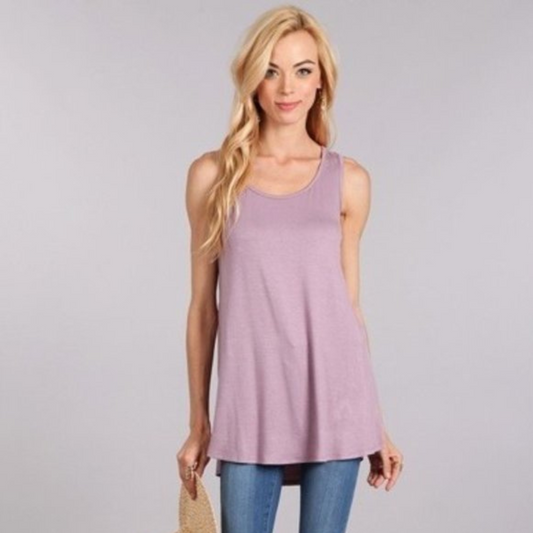 Solid Knit Sleeve Tank Top