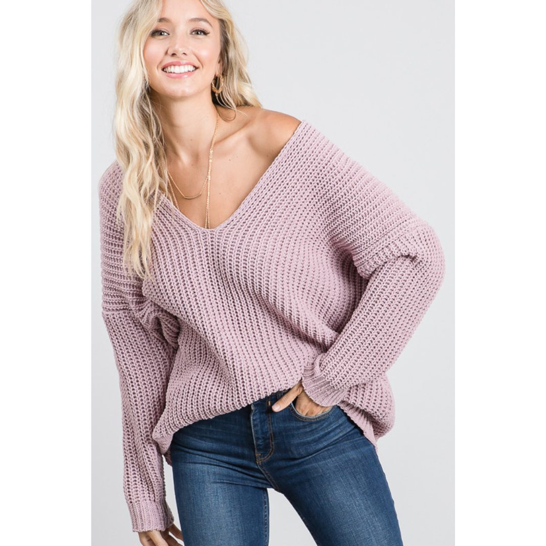 Plush V-Neck Sweater