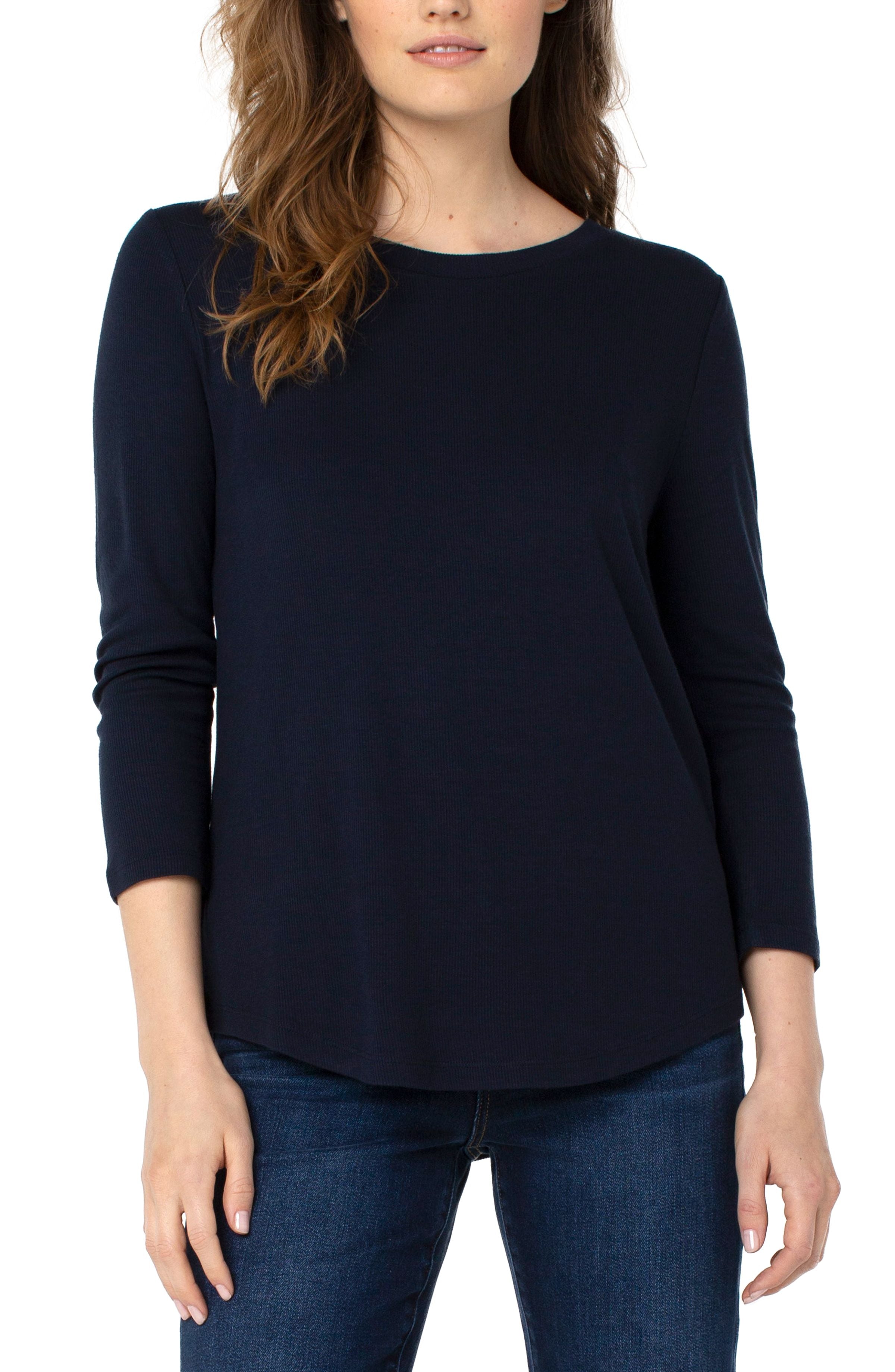 Liverpool 3/4 Sleeve Knit Tee (solid) – Northern Roots Boutique