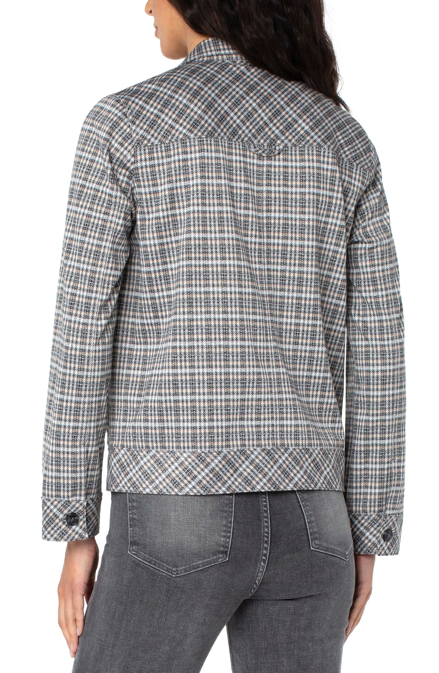 Liverpool Utility Jacket Plaid (Grey/White/Tan)