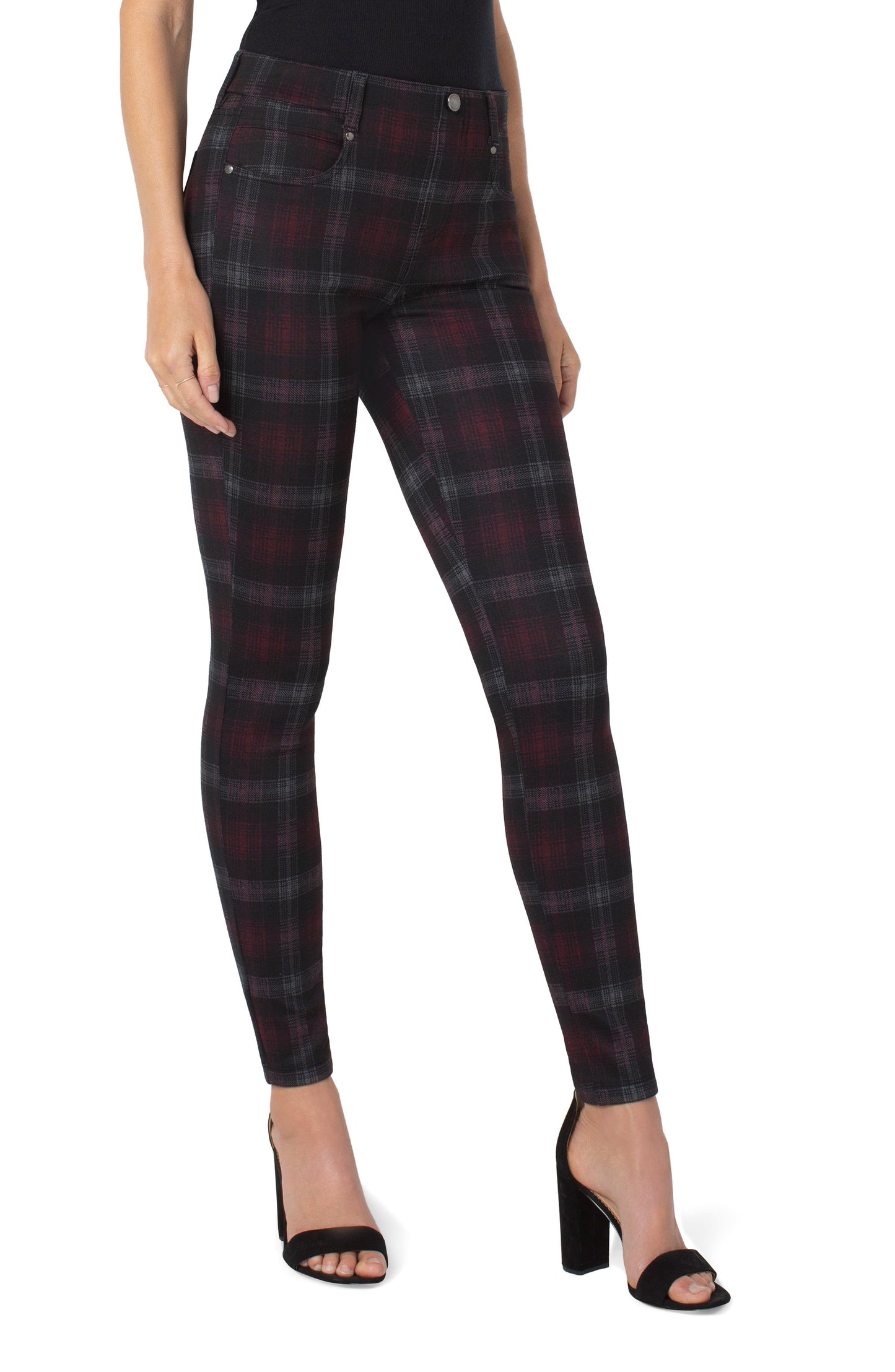 Liverpool Gia Glider Skinny (Black/Red/Tartan)