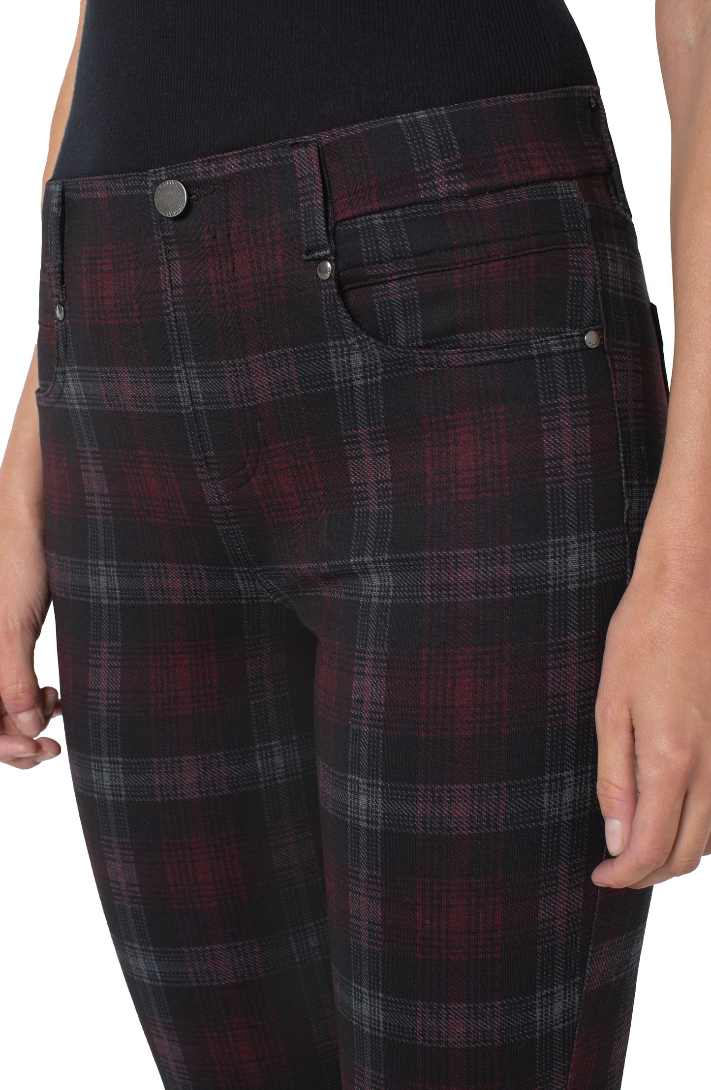 Liverpool Gia Glider Skinny (Black/Red/Tartan)